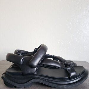 ECCO Offroad Puffy Leather Walking Sandal Black Size Womens 11-11.5 EU 42 Sporty